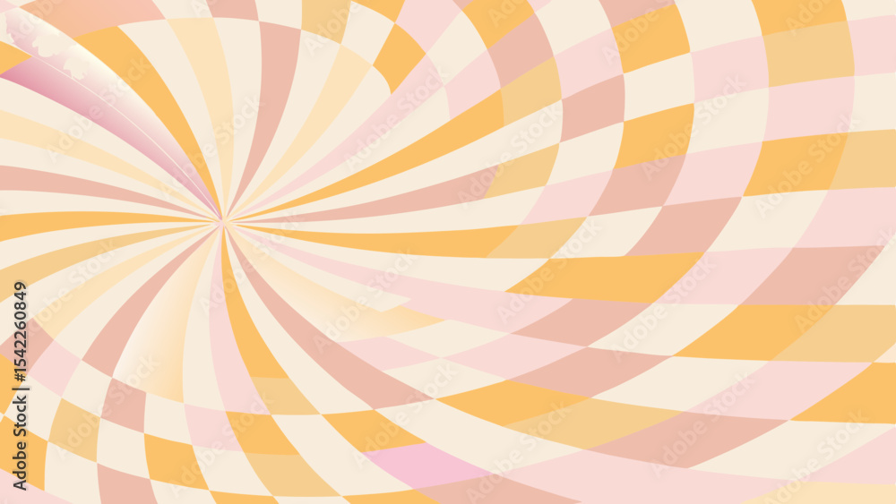 Aufkleber abstract swirl pattern with peach and cream colors radiating from a central point design element
