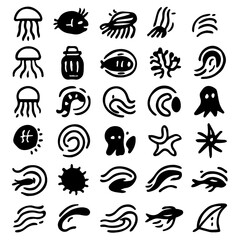 A vector set of weather icons featuring floral and bird elements, perfect for nature-inspired design illustrations