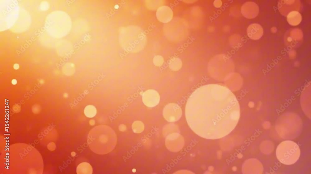 Poster abstract bokeh background with warm orange and red circles