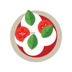 Delicious Caprese Salad Fresh Mozzarella, Tomatoes, and Basil