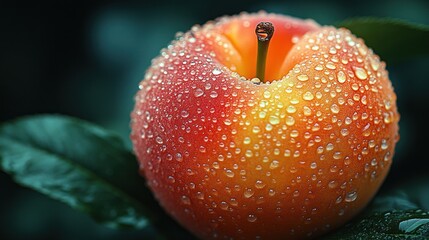 Close-up of a wet plum