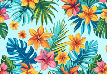 seamless pattern with flowers
