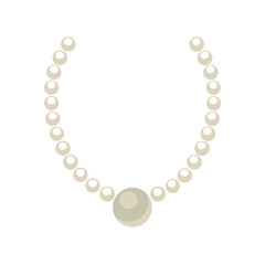 Obraz premium Elegant Pearl Necklace Classic Jewelry Design with a Large Pearl Pendant