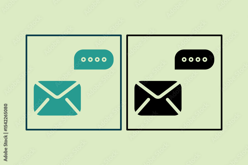 Poster message icon. icon related to ui elements. suitable for web site, app, user interfaces,element, prin