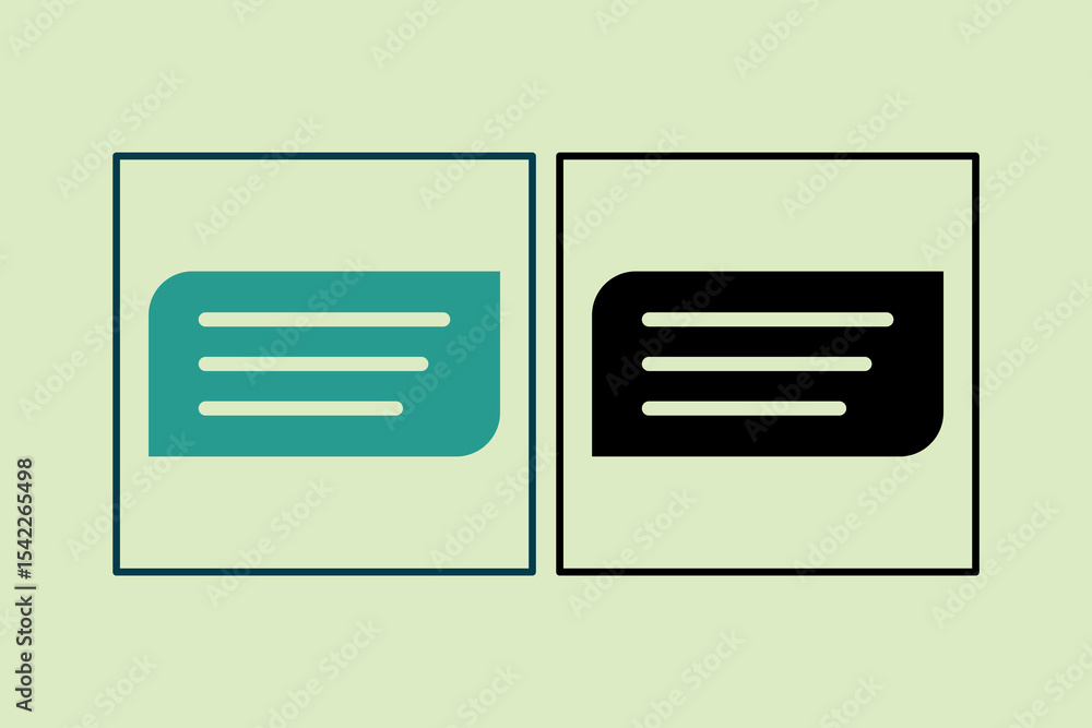 Poster comment icon. icon related to ui elements. suitable for web site, app, user interfaces,element, prin