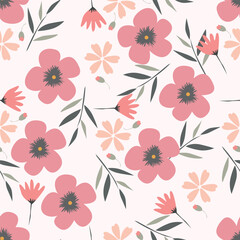 Seamless floral pattern, vintage background