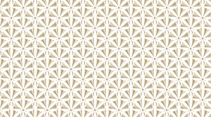 Seamless traditional abstract mosaic pattern, Abstract Gold White Tessellation Pattern