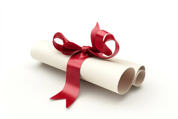 Rolled Diploma with Pink Ribbon