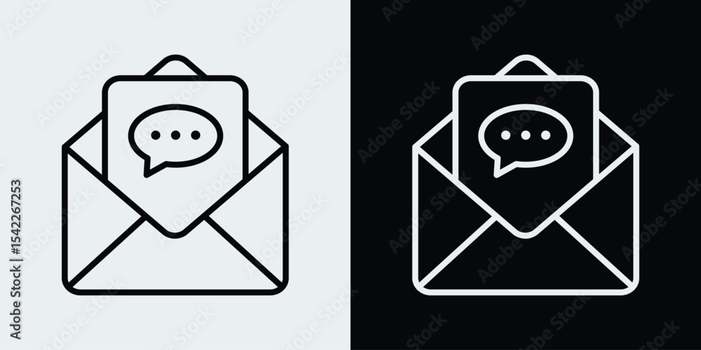Poster envelope icon with message