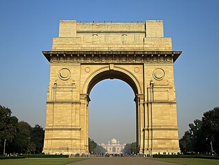 Fototapeta premium Majestic India Gate Captured in Natural Daylight in Delhi