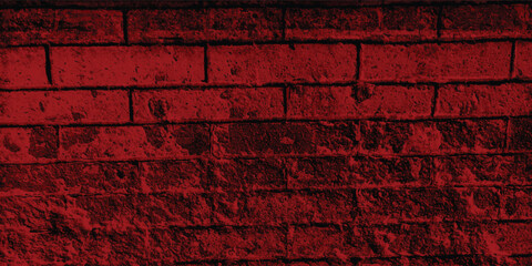 Detailed surface of an old retaining wall, revealing marks of age and a pervasive, atmospheric red hue with dark contrasts.
