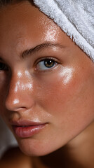 close up portrait of a young woman