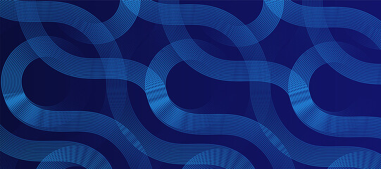 Abstract blue background. Modern shiny blue circle lines pattern. Modern shiny blue gradient lines. Futuristic technology graphic design.