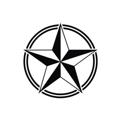 Military star icon vector

