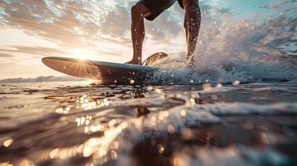 close up of a surfer on the ocean vawes