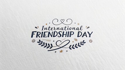 International Friendship Day greeting card mockup
