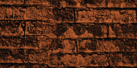 Aged and cracked wall surface in a deep reddish-brown, offering a detailed study of material degradation and natural wear with a shadow.
