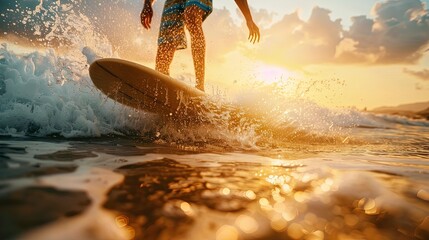 close up of a surfer on the ocean vawes