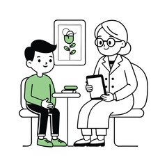 Fototapeta premium Child Doctor Appointment Healthcare Consultation Pediatric Checkup