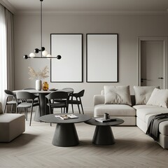 Modern minimalist living room interior design