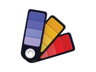 Color palette icon 3d render concept of graphic design element