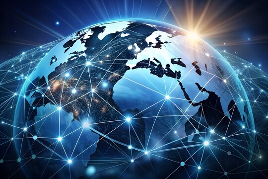 Communication technology with global internet network connected lines