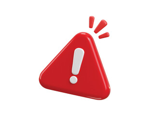 Wrong icon 3d render concept of warning, danger, risk message, alert or problem button icon vector illustration