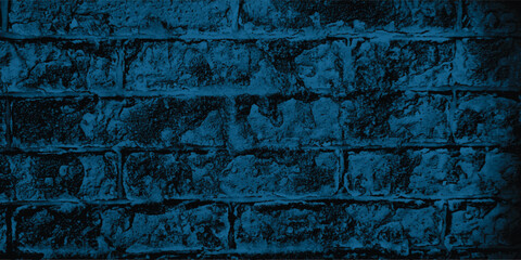 Abstract pattern created by the repetition of blocks or bricks on an old wall, rendered in a striking blue.
