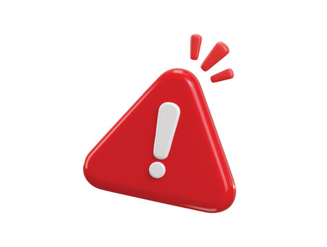 Wrong icon 3d render concept of warning, danger, risk message, alert or problem button icon vector illustration