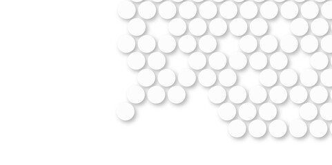 White tiles wall. round marble textures, ball tiles. Top view pavement circle block white texture with seamless patterns floor background. Air Bubble wrap texture background. Textured Background.