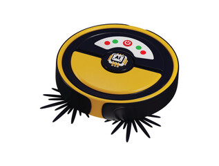Vacuum cleaner AI Robot icon 3d render concept of artificial intelligence cleaning robot for digital home cleaning equipment icon vector illustration