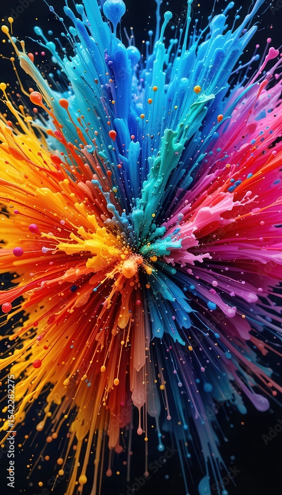 Aufkleber colorful explosive pattern suitable for mobile display backgrounds
