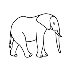 Elephant icon illustration in line style. Perfect for website mobile app presentation. Suitable for any user interface and user experience.