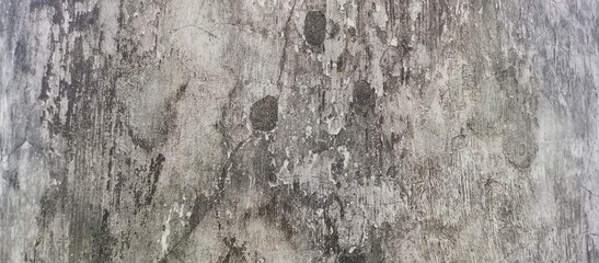 Distressed Concrete Wall with Grunge Stains and Cracks