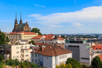 Panoramic view of Brno from Spilberk castle, Brno, South Moravia, Czech Republic