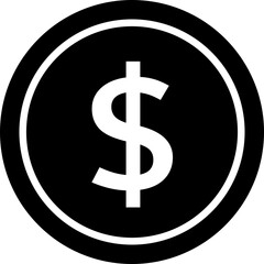 Simple shape coin icon vector Isolated.
Transparent background. SVG file.