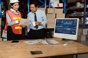 Business data dashboard provide business intelligence analytic for marketing strategy planning...