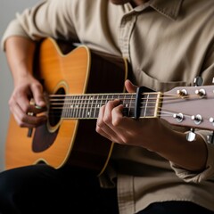 playing the instrument