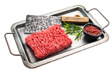 Raw mince ground meat also named forcemeat