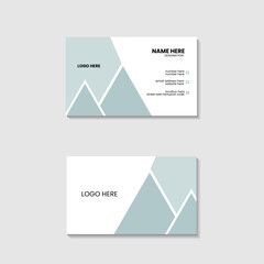 Cyan blue  modern and minimalist business card
