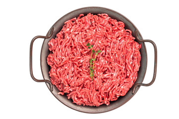 Raw mince ground meat also named forcemeat