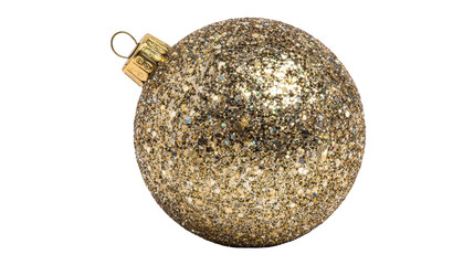 Sparkling Gold Christmas Ornament Bauble Festive Decoration Winter Holiday Season Glitter Ball...