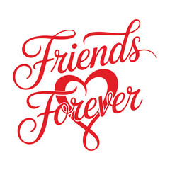 Creative Design Template: Vector Illustration of Best Friends Text
