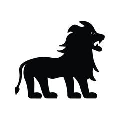 lion icon. isolated vector image for emblem and logo. courage, valor and power symbol.