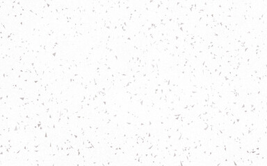 Fine grain terrazzo pattern with small abstract speckles. micro fragments creating an airy light effect across a white backdrop. polished terrazzo surface with faint gray and black specks.	