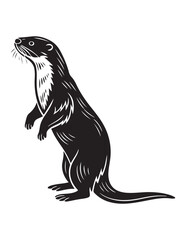 Wild Animal Silhouette Clipart Bundle – Black and White Vector Illustrations for Wildlife, Forest, and Safari Themes