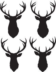 Deer antler wild animal icon vector illustration