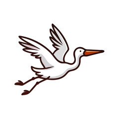 white stork flying