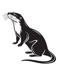 Wild Animal Silhouette Clipart Bundle – Black and White Vector Illustrations for Wildlife, Forest, and Safari Themes