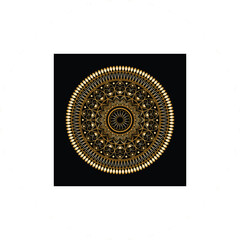 Luxurious Golden Mandala Ornament on Black Background
